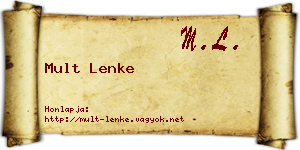 Mult Lenke névjegykártya